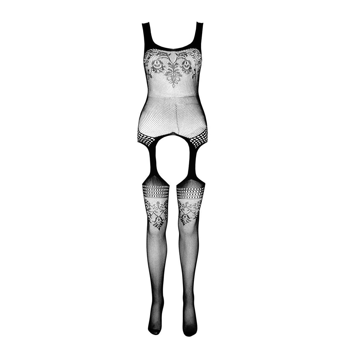 ECO duurzame bodystocking met open kruis – zwart van Dare2Live – zwart
