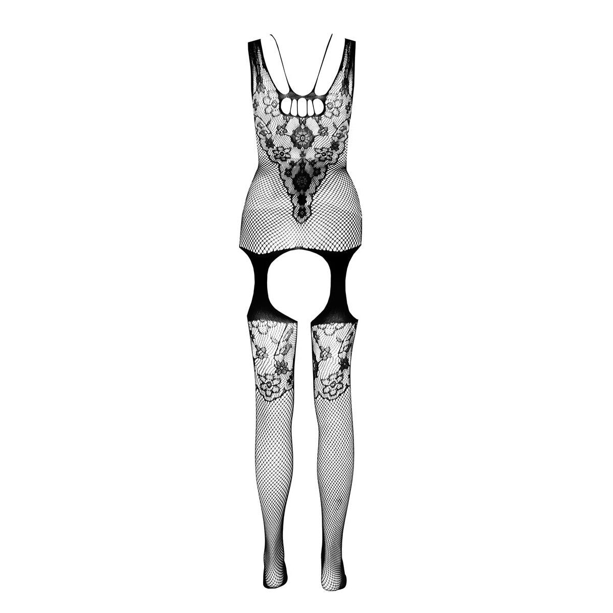 ECO duurzame bodystocking met open kruis – rood van Dare2Live – rood