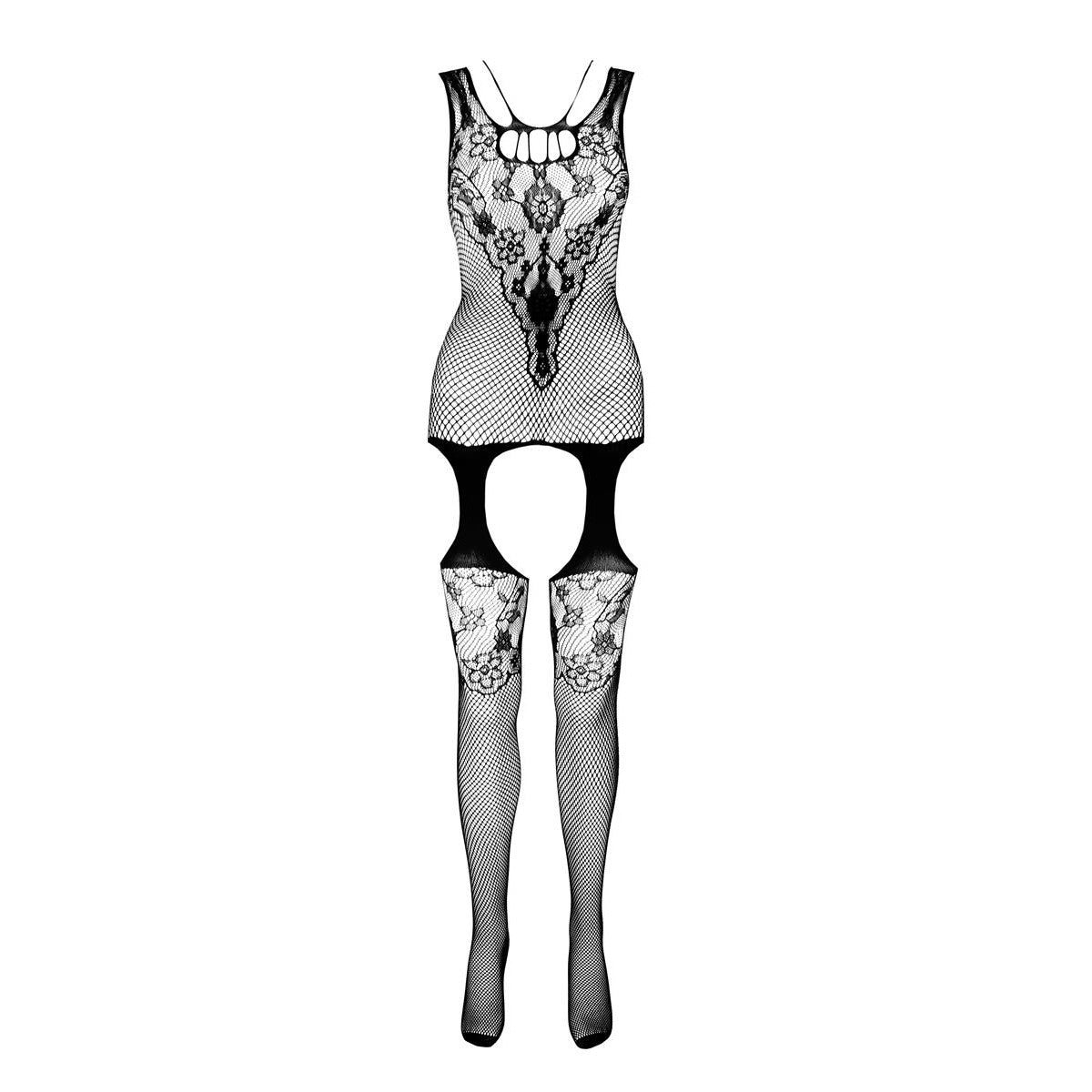 ECO duurzame bodystocking met open kruis – wit van Dare2Live – wit