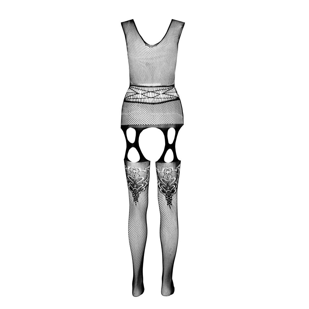 ECO duurzame bodystocking met open kruis – rood van Dare2Live – rood