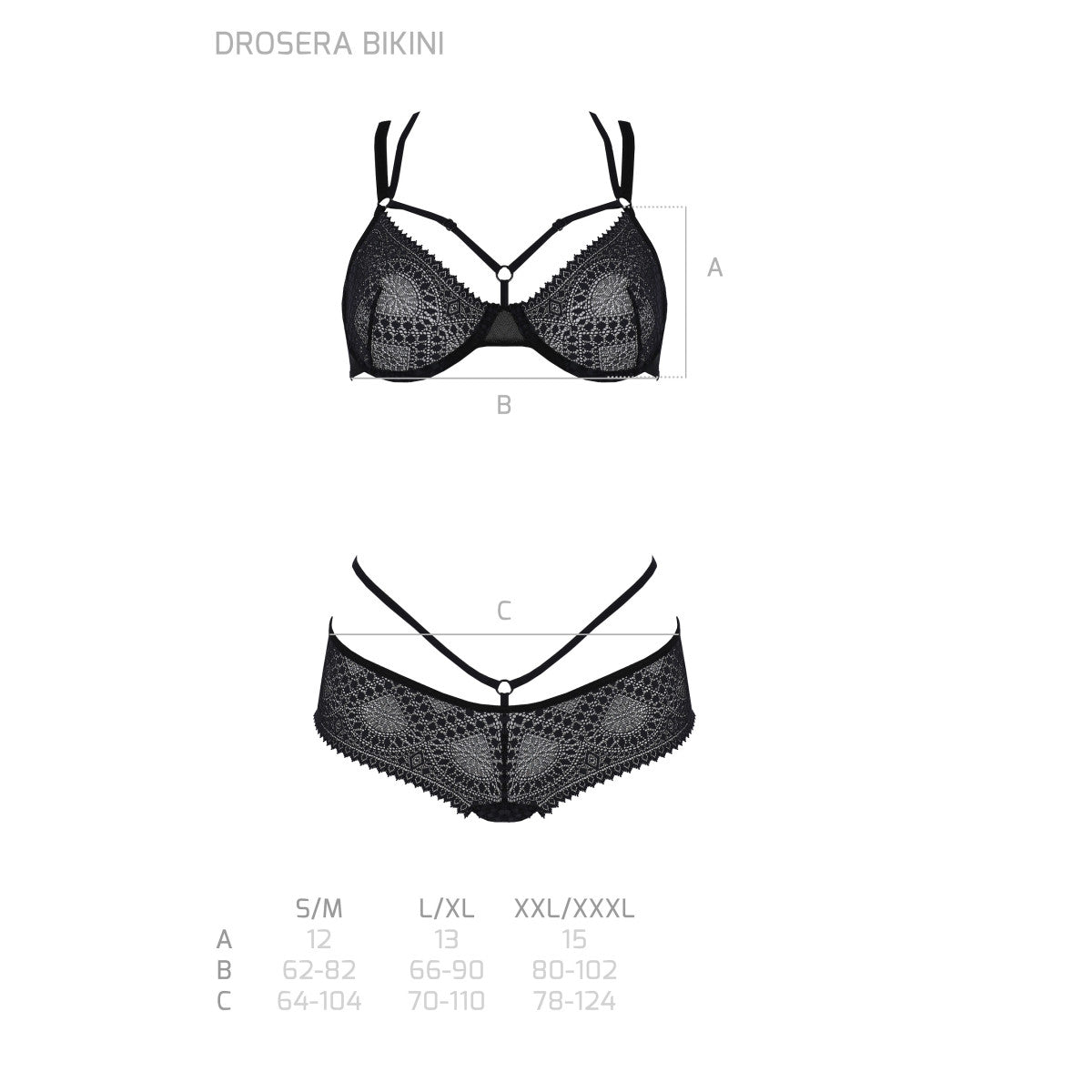 Passion Eco Drosera 2-delige BH-set met slip – zwart