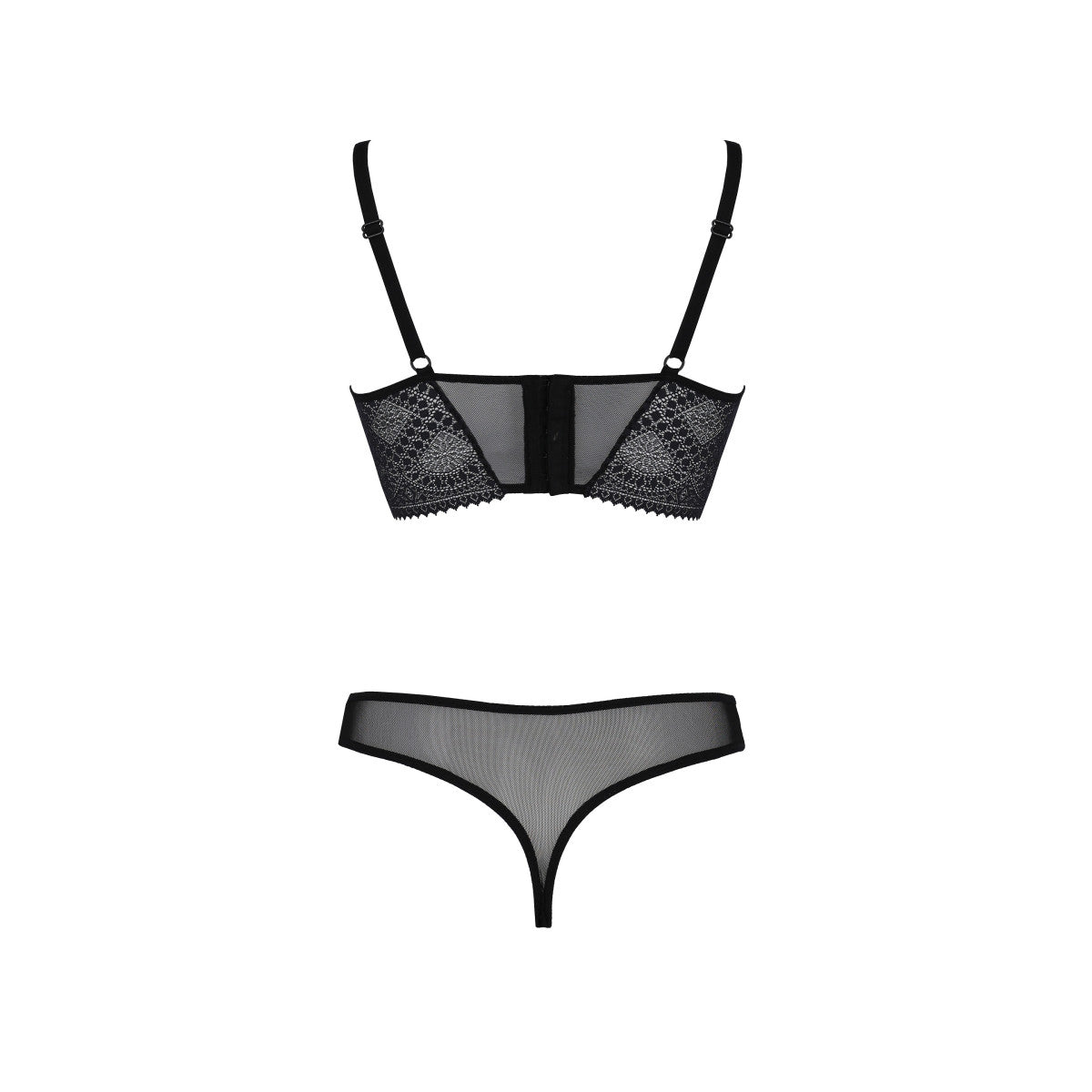 Passion Eco Drosera 2-delige lingerieset met beugels – zwart