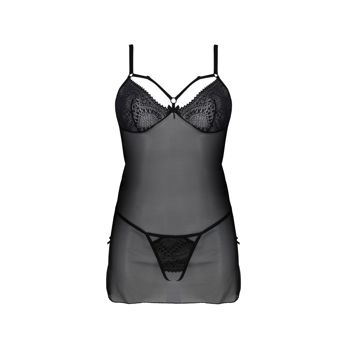 PE ECO Drosera chemise & thong black