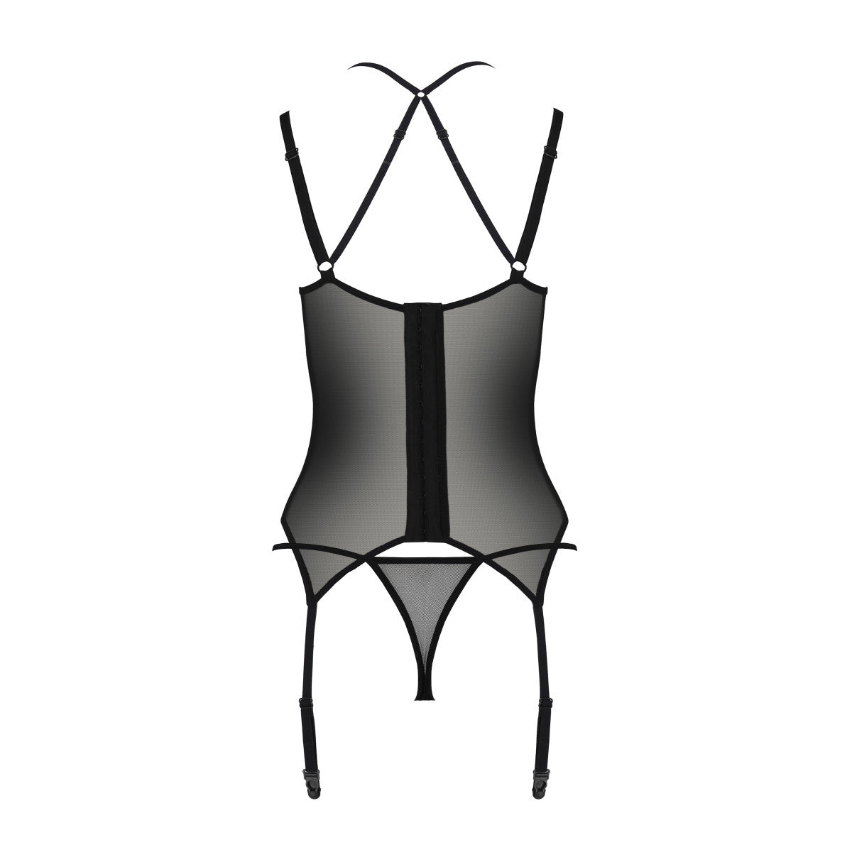 Pe eco drosera corset & thong black - Passion Eco Collection