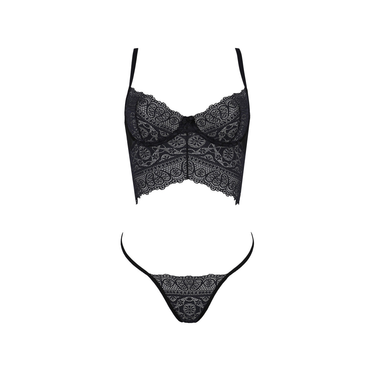 ECO bh-set met beugels – zwart – detail 2