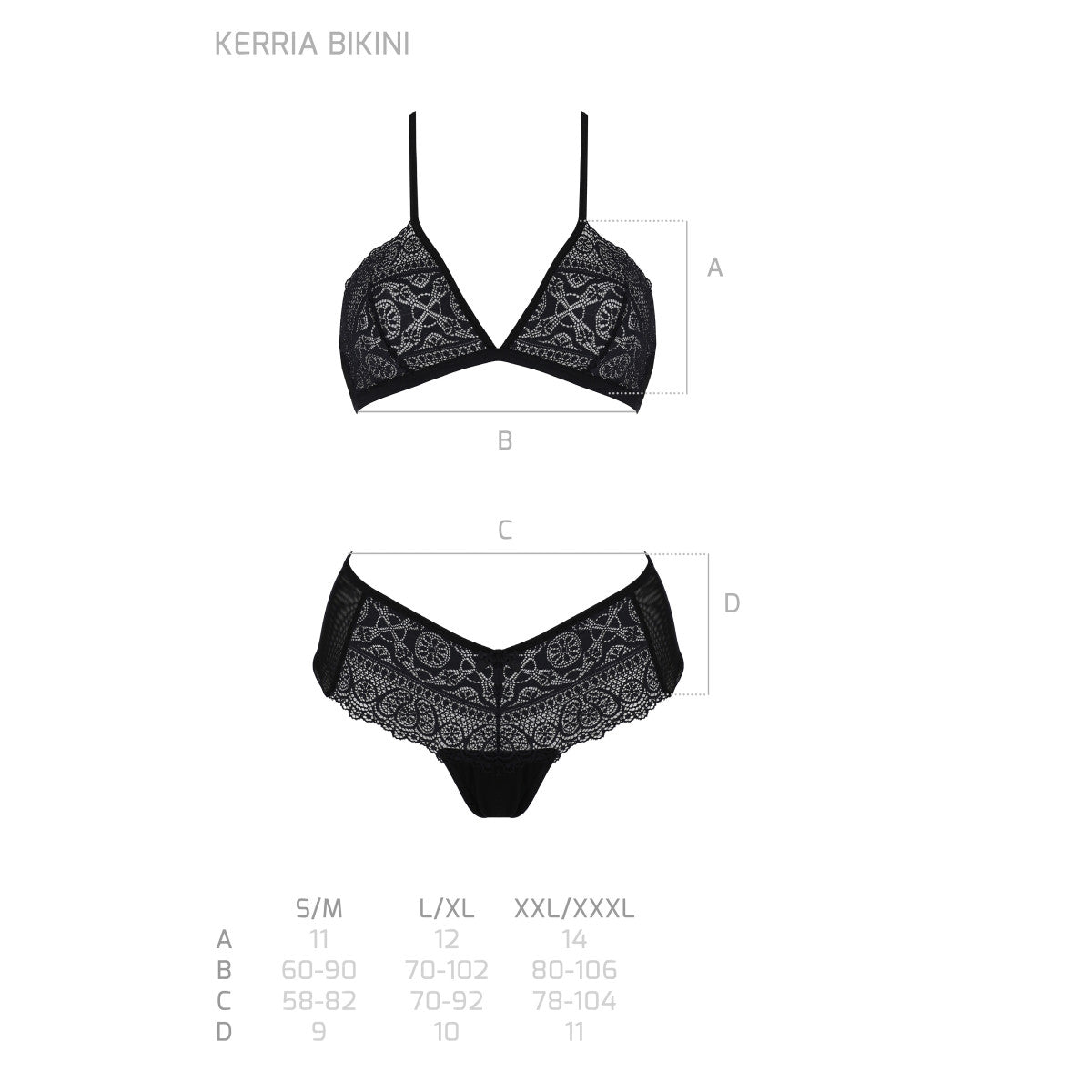 Passion Eco Kerria 2-delige BH-set met slip – zwart