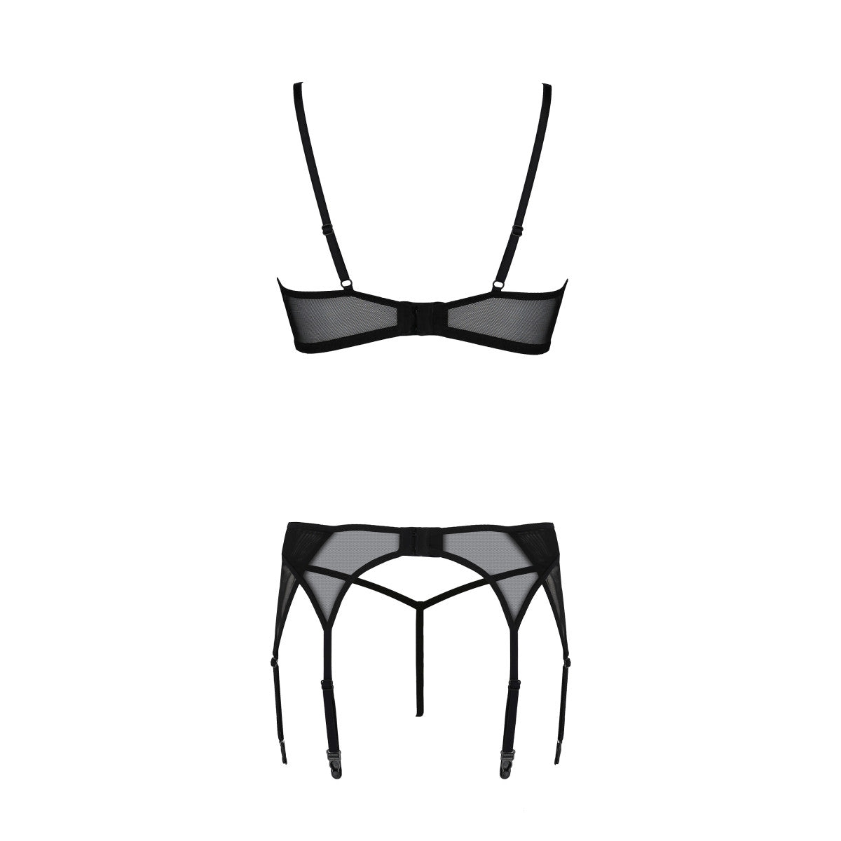 Passion Eco Leafa 3-delige lingerieset – zwart