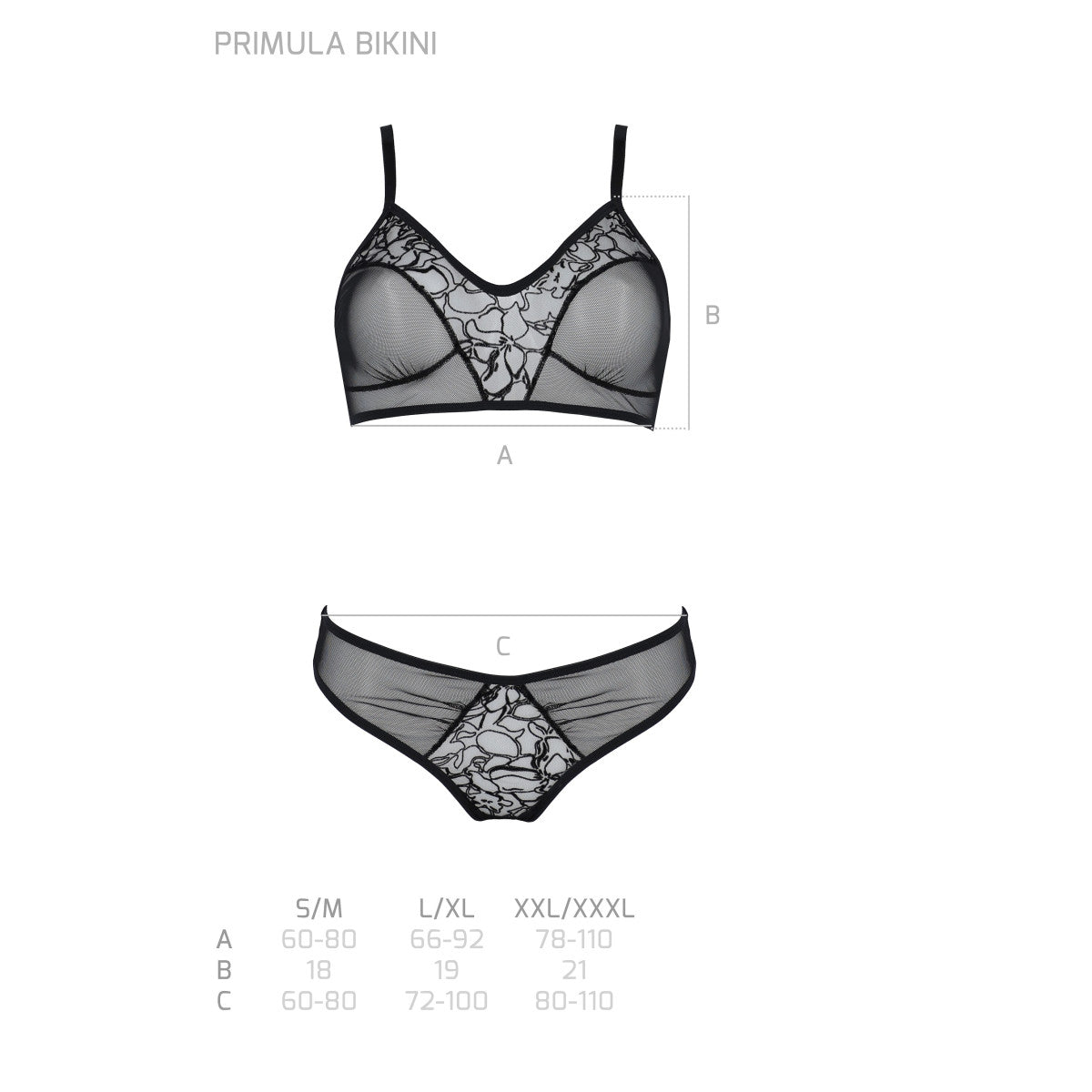 Pe primula bikini black - Passion Eco Collection