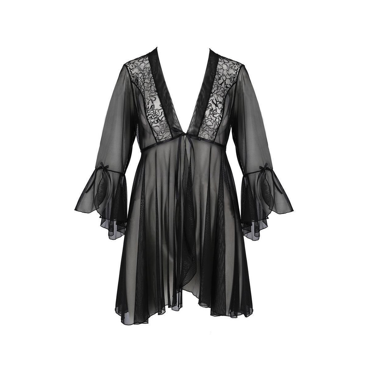 Pe primula peignoir black - Passion Eco Collection