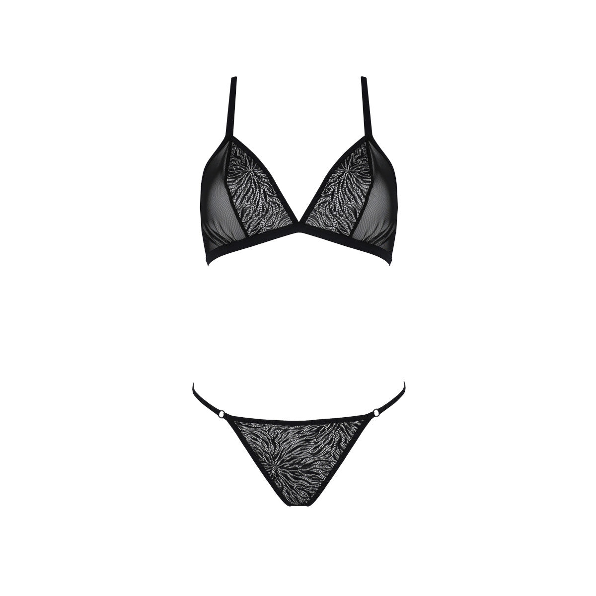 Passion Eco Selaginella 2-delige BH-set met slip – zwart