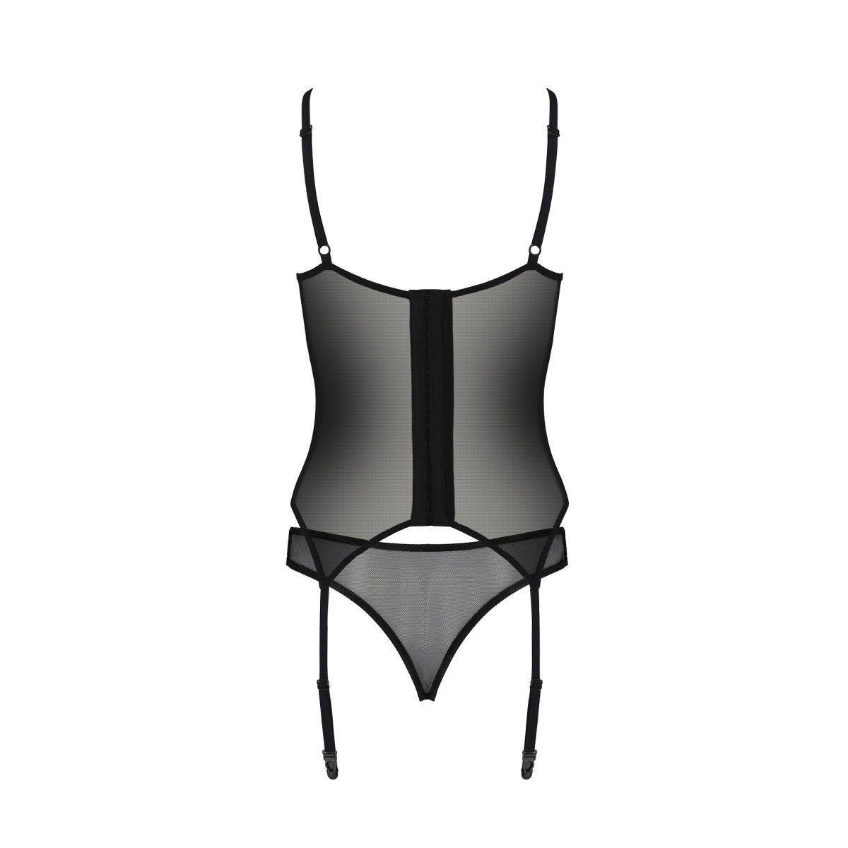 Pe eco selaginella corset & thong black - Passion Eco Collection
