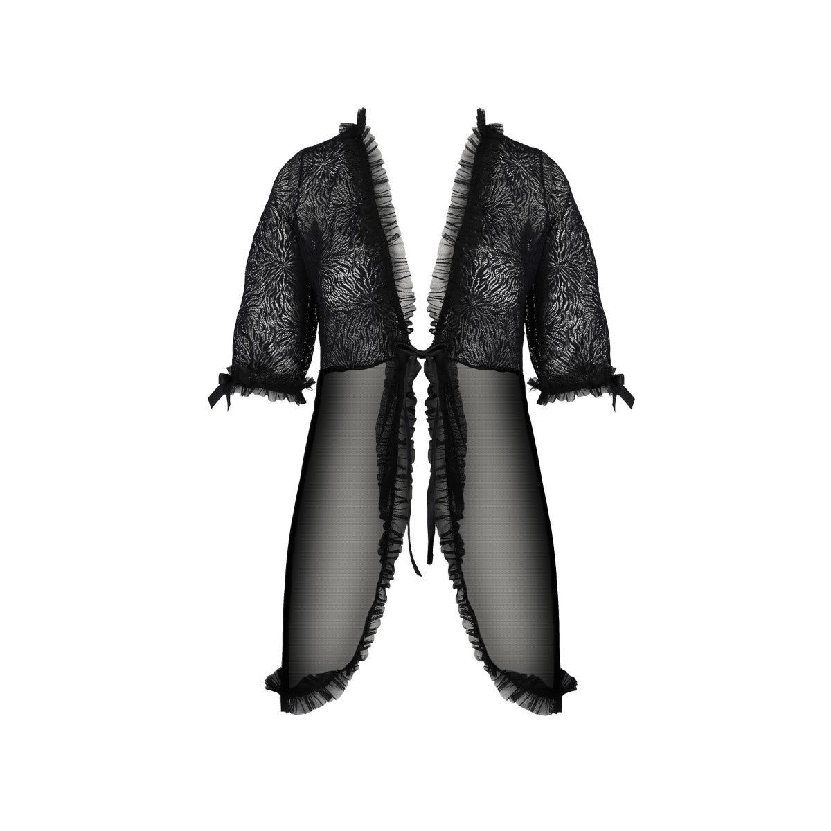Pe eco selaginella peignoir black - Passion Eco Collection