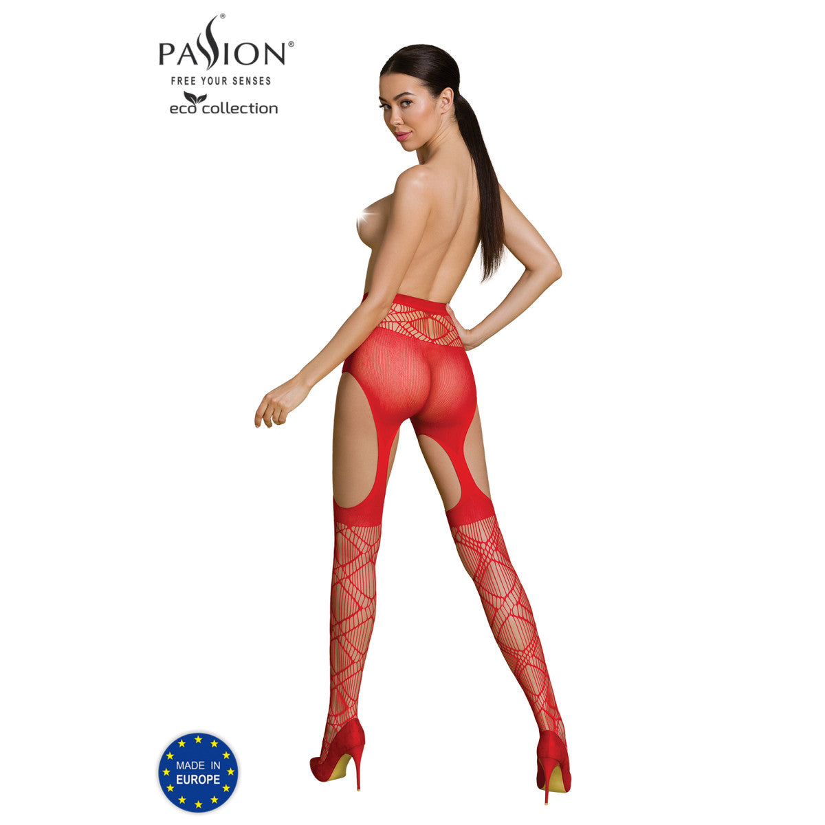PE ECO Straps-Strumpfhose S005 red