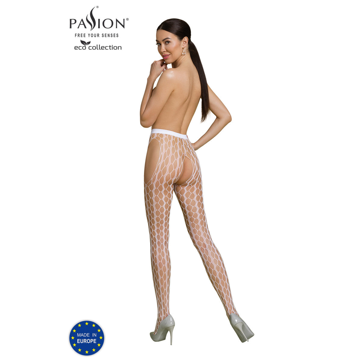 PE ECO Strumpfhose ouvert S007 white