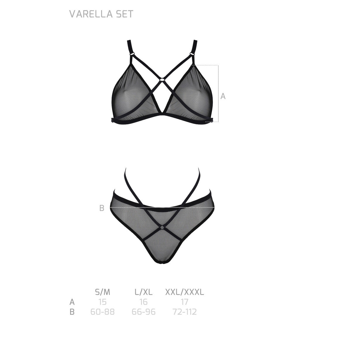 Passion Eco Varella 2-delige lingerieset – zwart