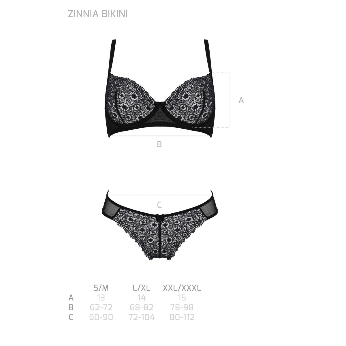 Pe zinnia bikini black - Passion Eco Collection