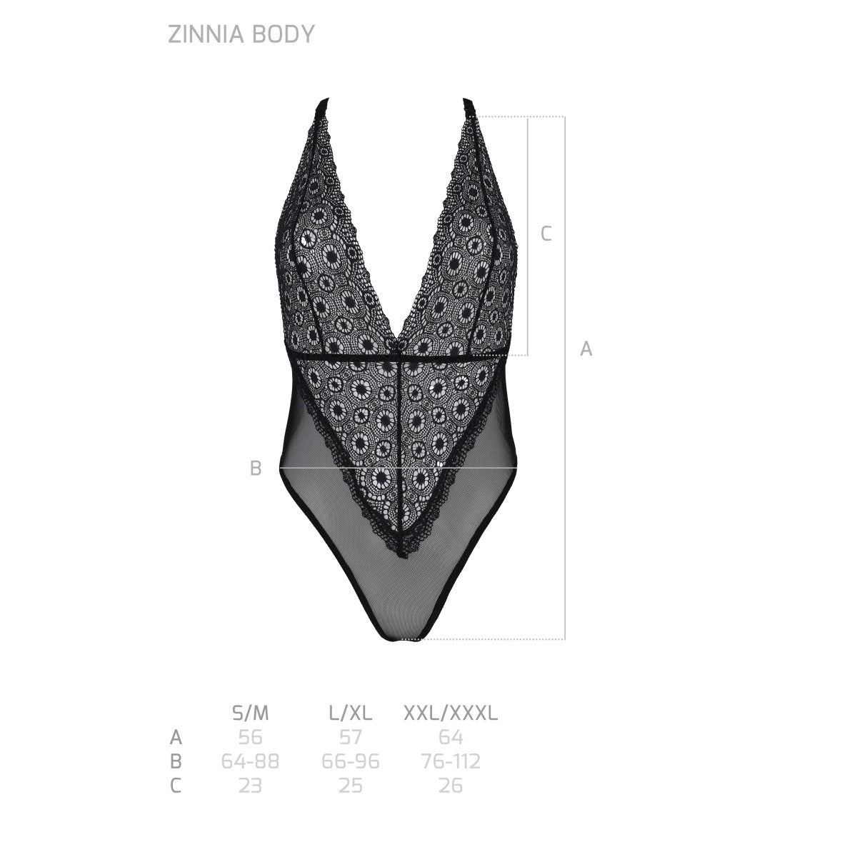 Pe zinnia body black - Passion Eco Collection