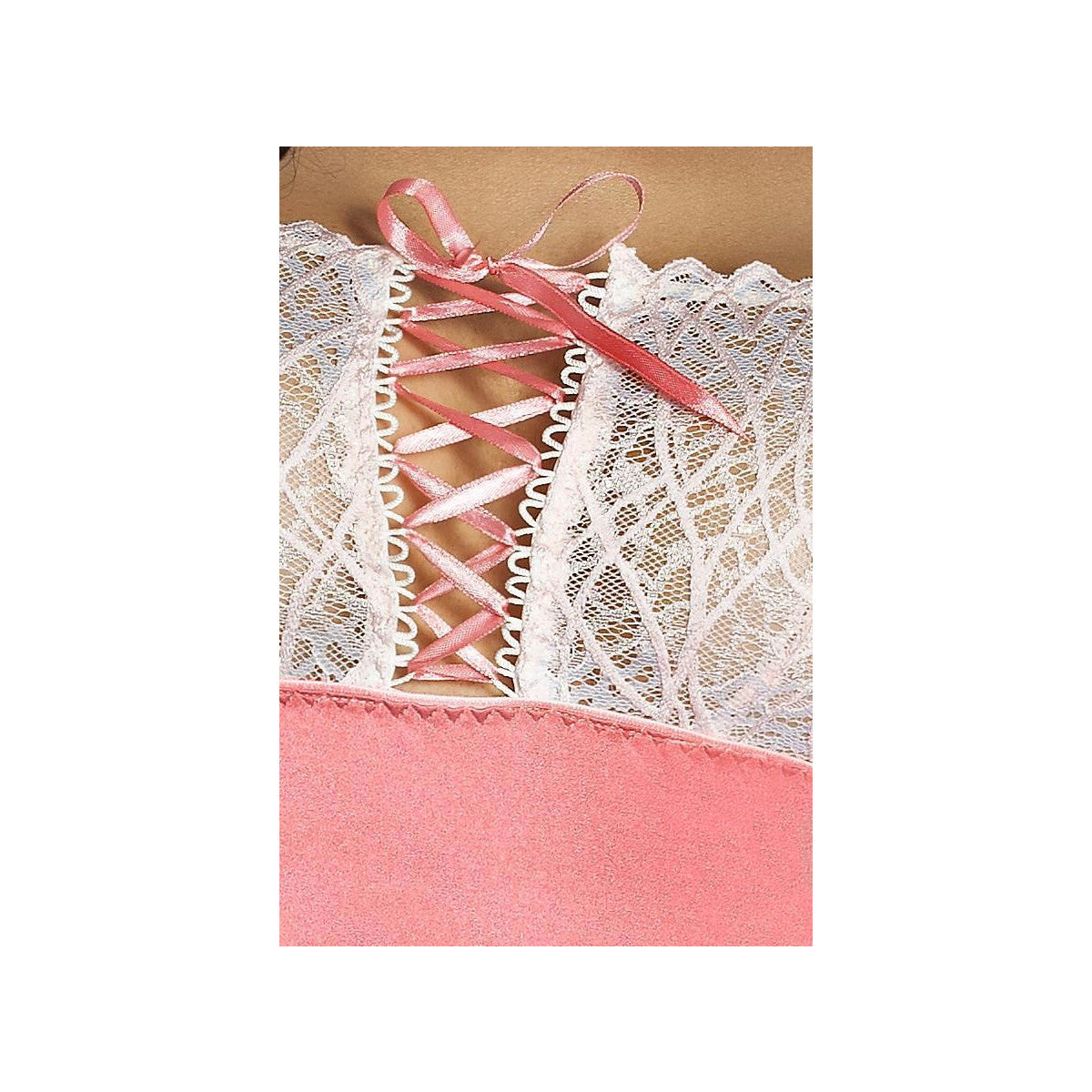 Eve kanten babydoll – roze van Dare2Live – roze