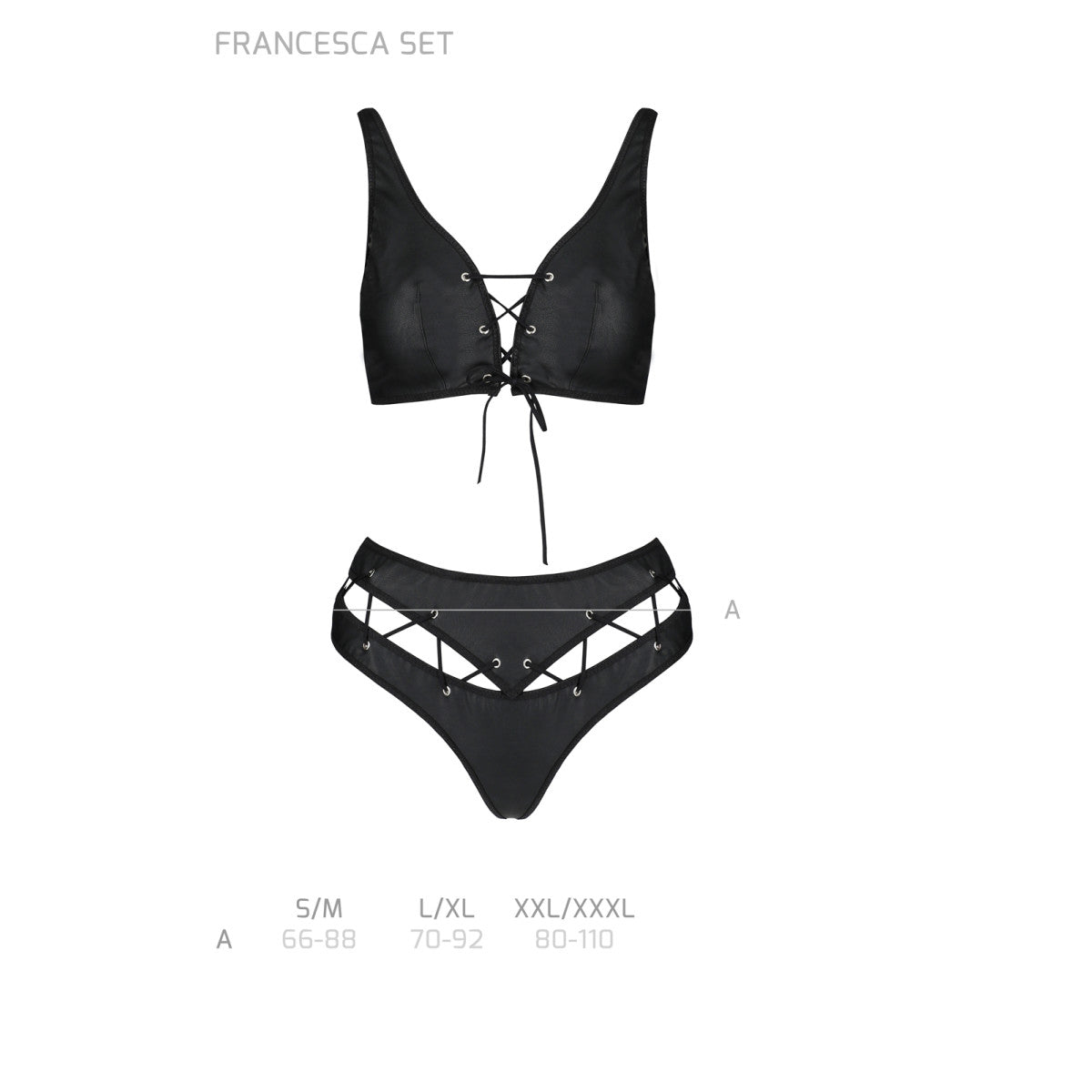 PE Francesca 2pcs set black
