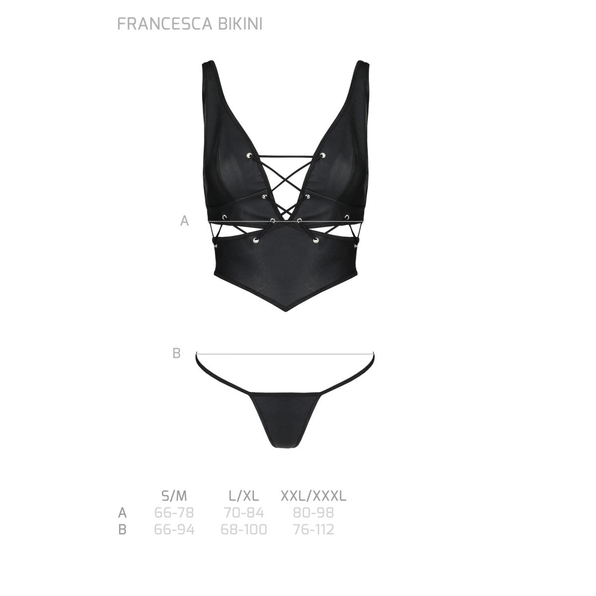 PE Francesca bikini 2pcs set black