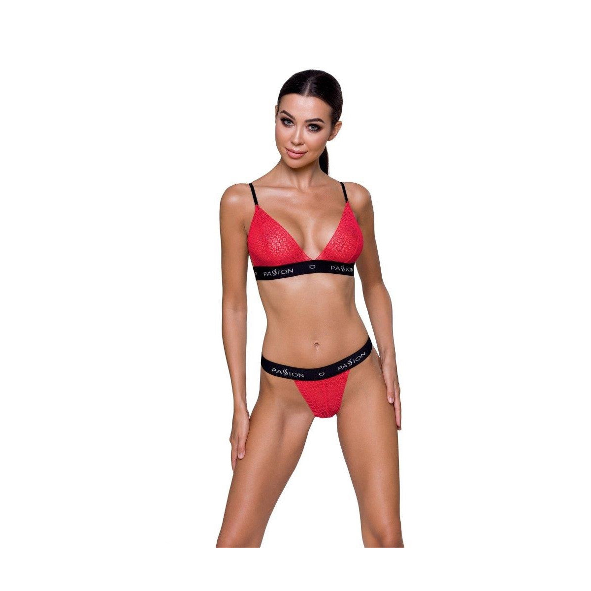 Glamiss lingerieset 2-delig – rood-zwart van Dare2Live – rood-zwart