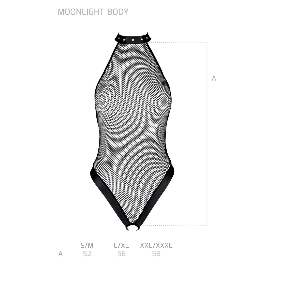 Moonlight body met open kruis – zwart