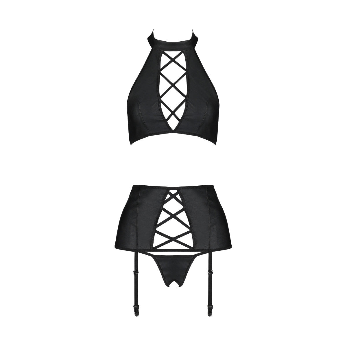 Nancy lingerieset 3-delig – zwart