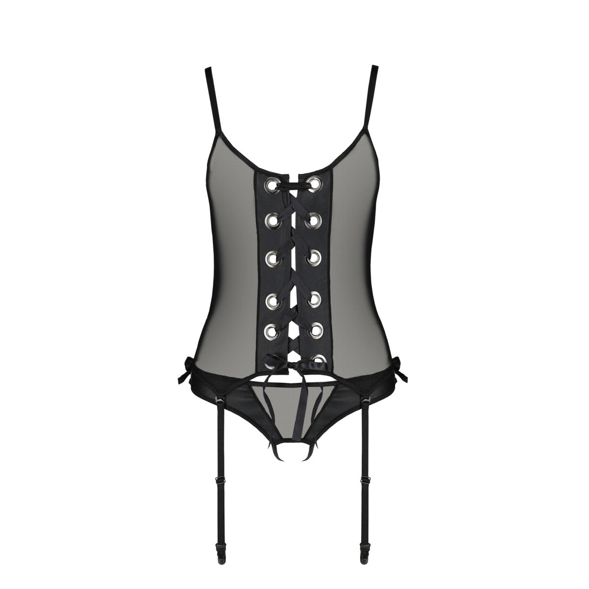 PE Nessy korset &amp; string zwart