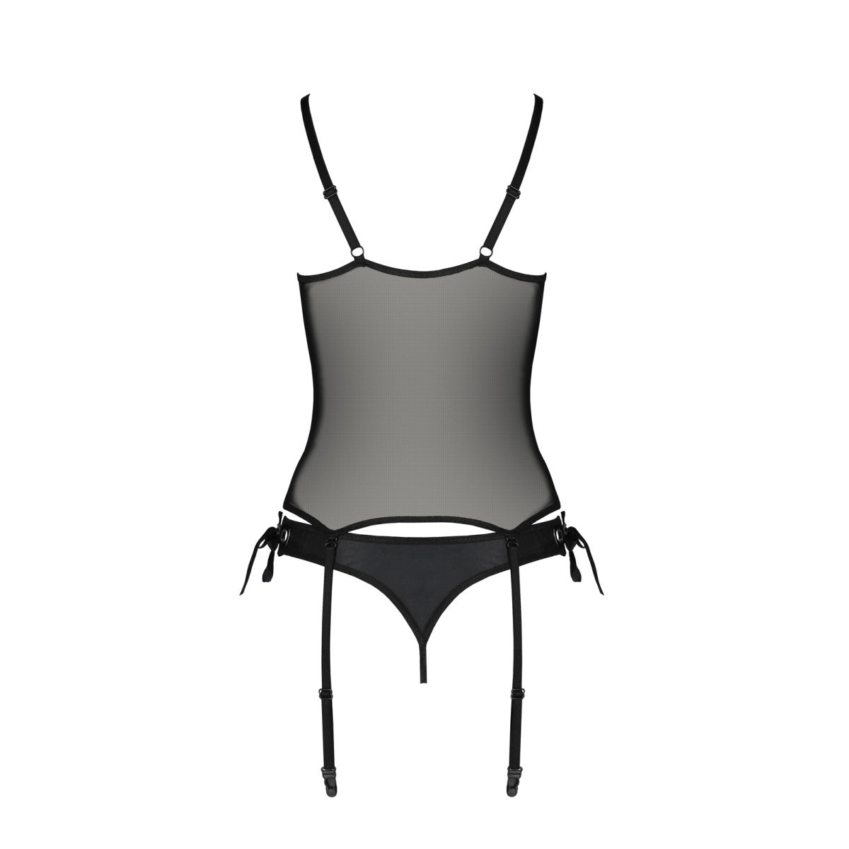 PE Nessy korset &amp; string zwart