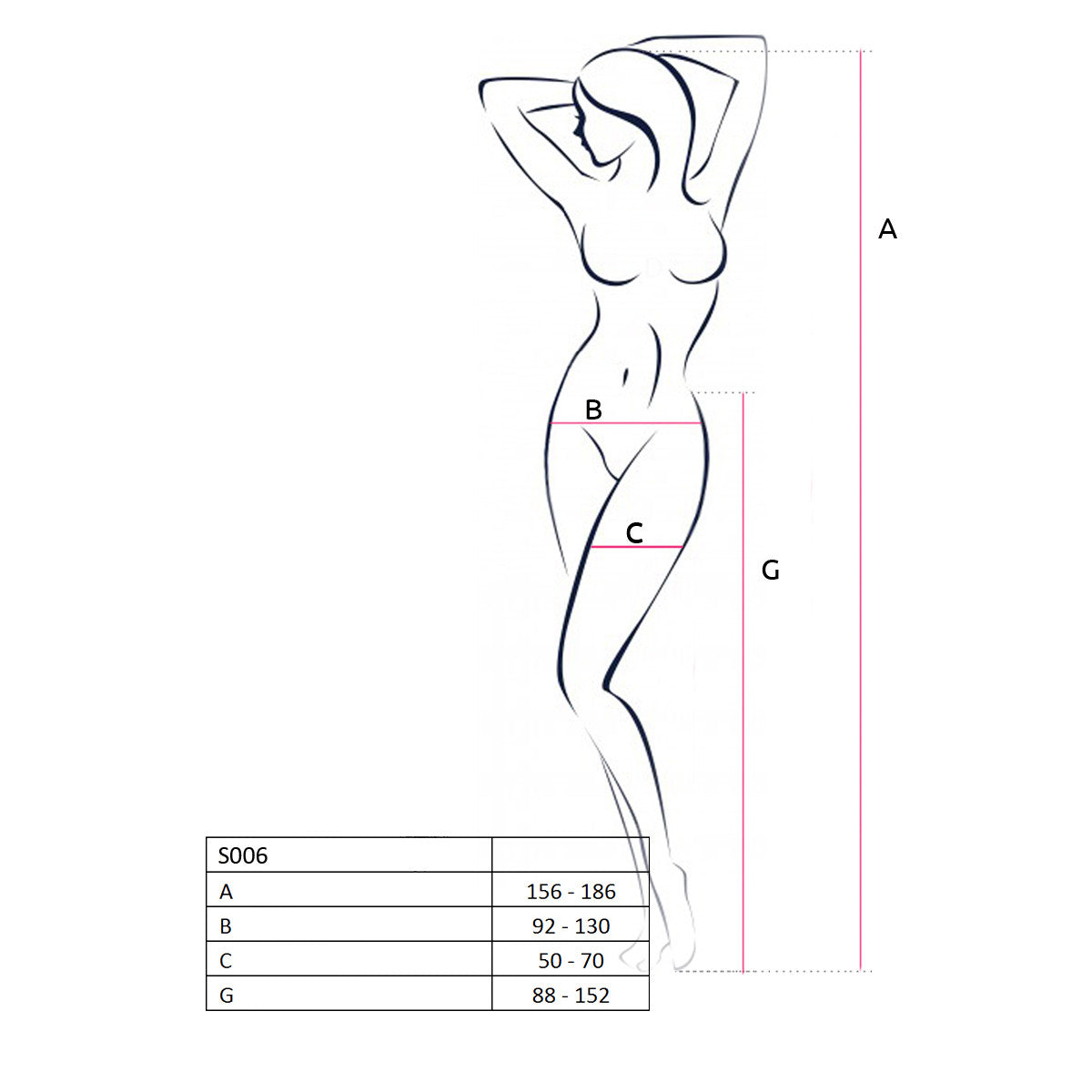 S006 bodystocking met open kruis – zwart – detail 4