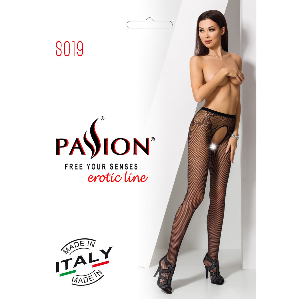 PE S019 Strumpfhose open (ouvert tights) black