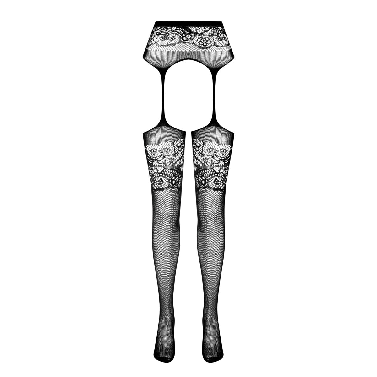 S029 bodystocking met open kruis – zwart – detail 3