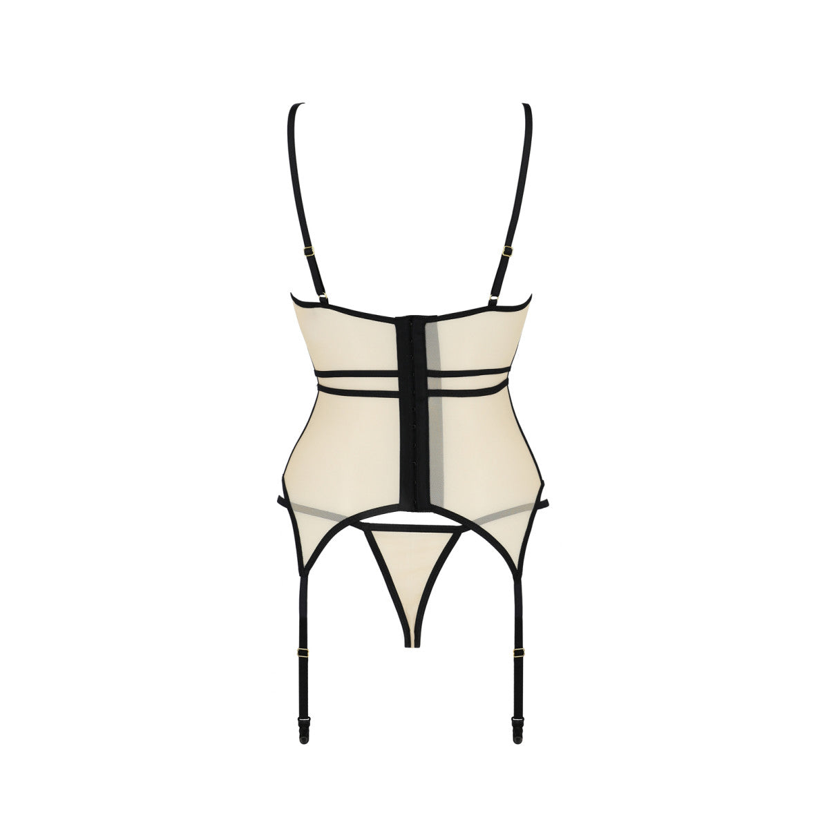 PE Serara corset & thong beige