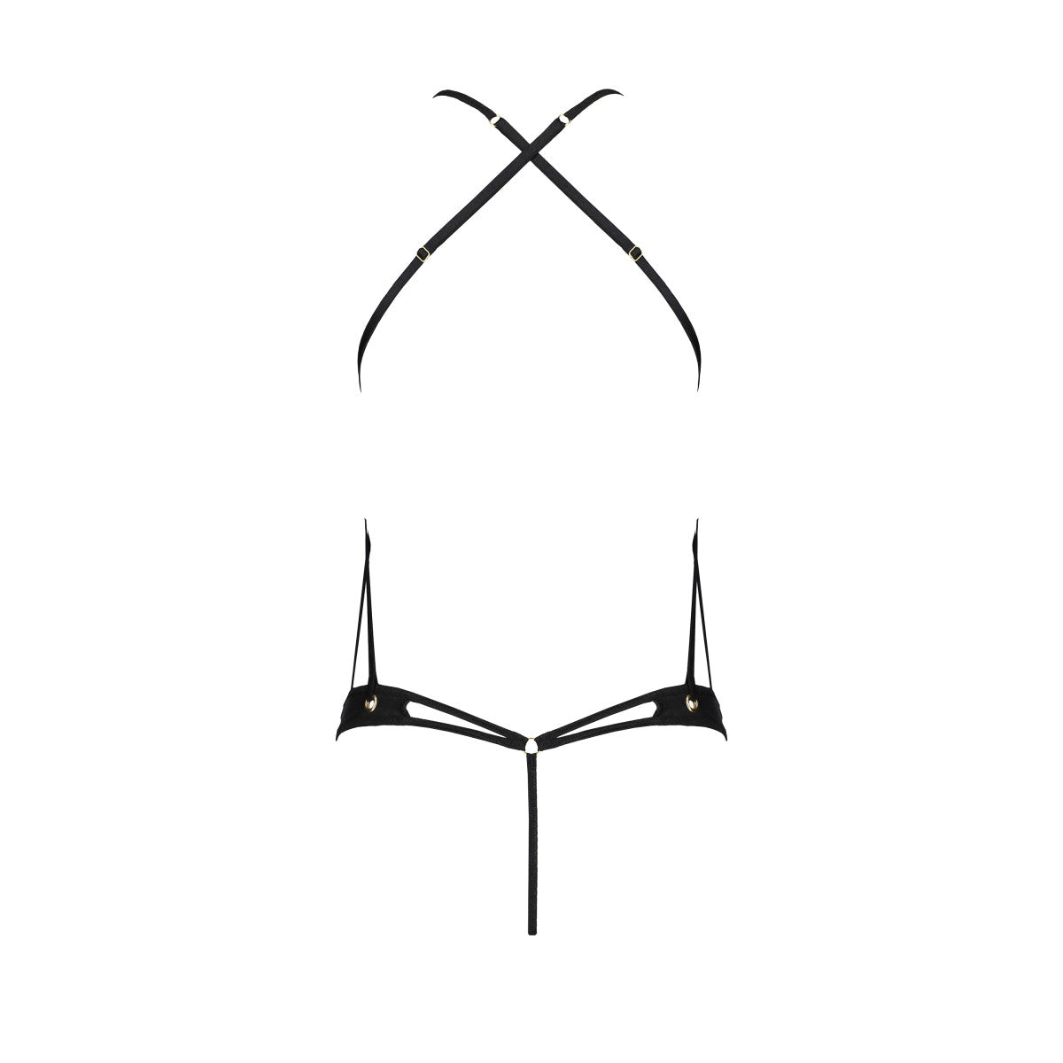 Tasmina body met open kruis – zwart