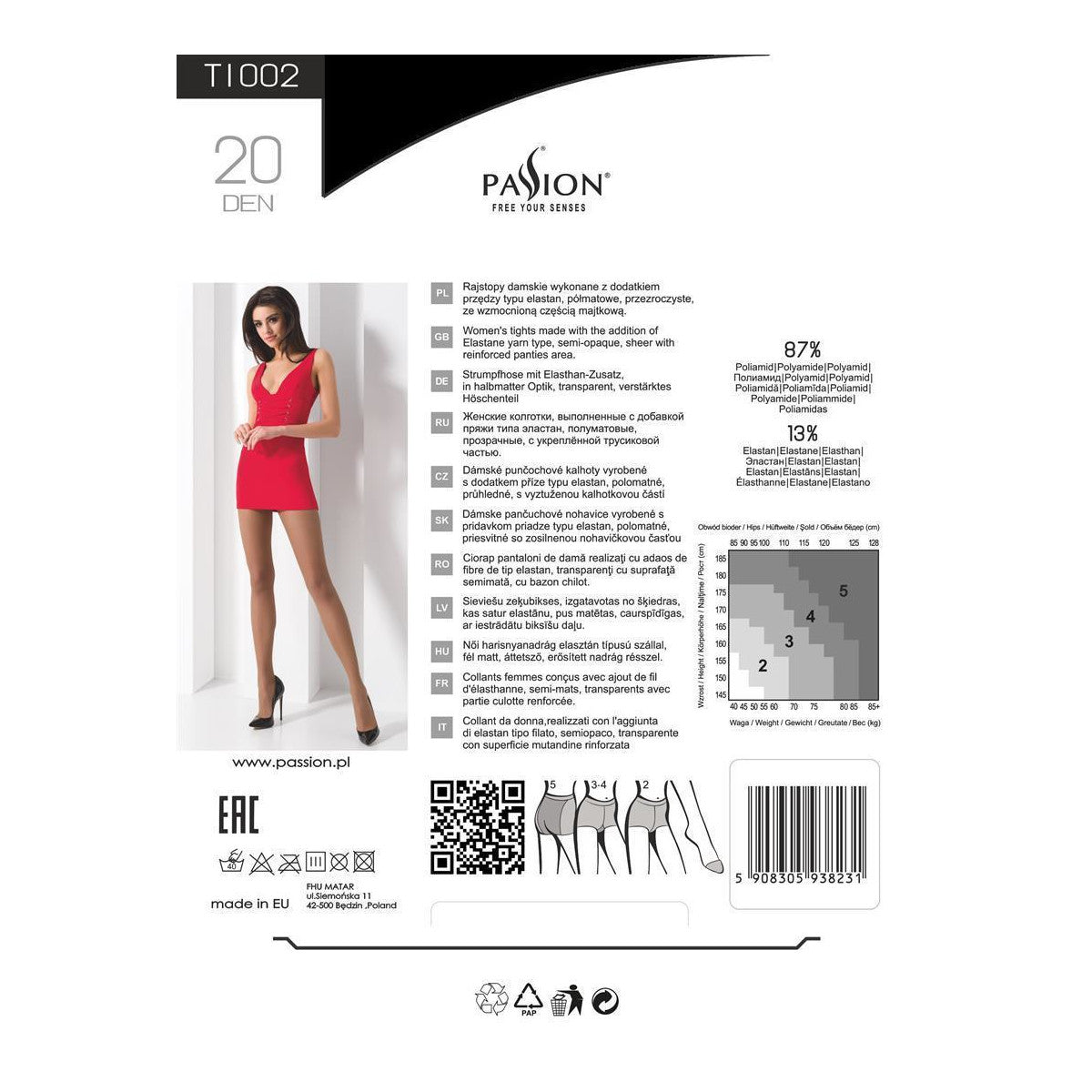 PE TI002 Strumpfhose beige 20 DEN