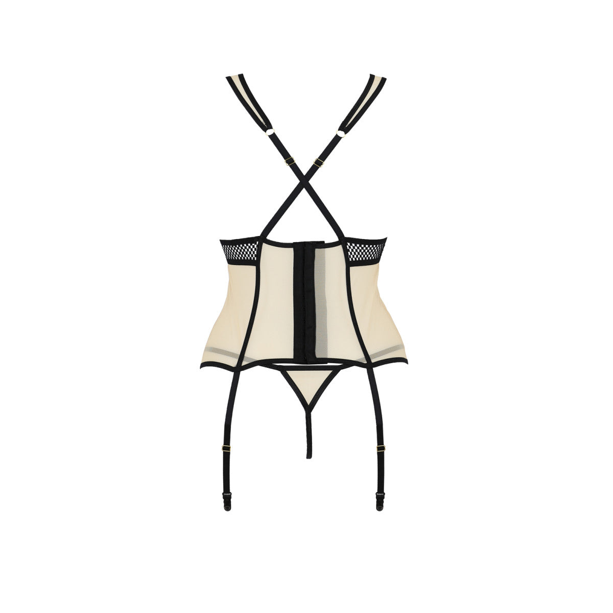 PE Viena corset &amp; thong beige