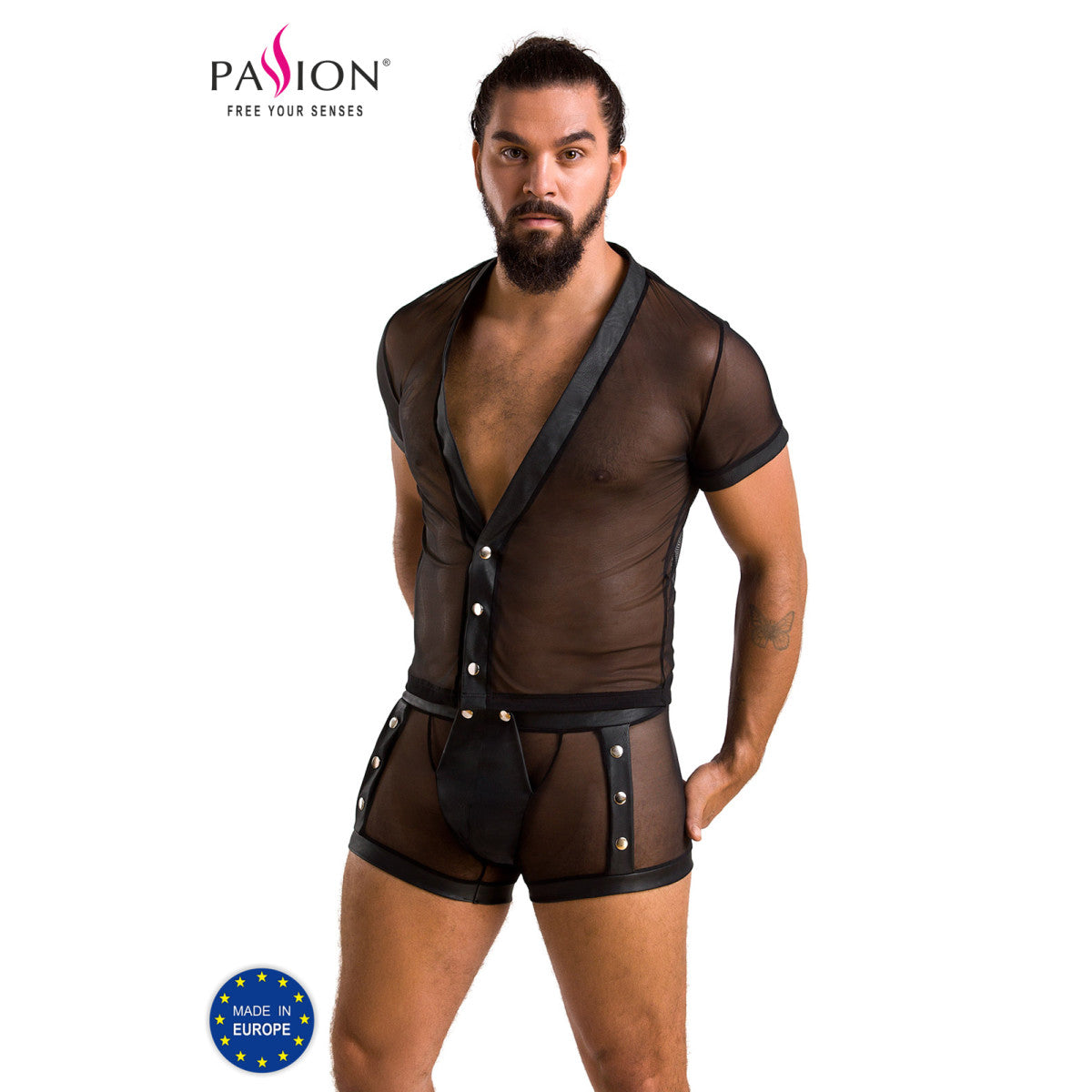 Passion MEN 052 herenlingerie 2-delig – zwart