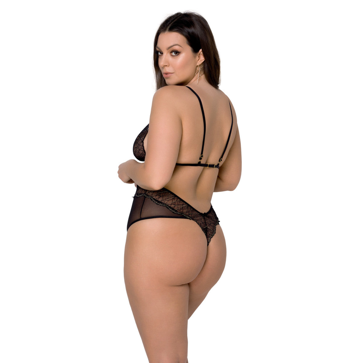 Amberly plus size body – zwart – afbeelding 4