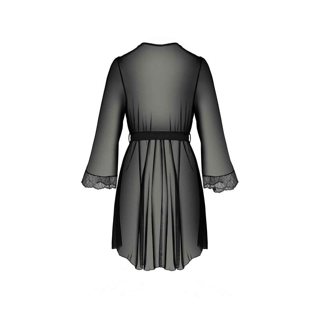 Amberly plus size ochtendjas – zwart – afbeelding 5