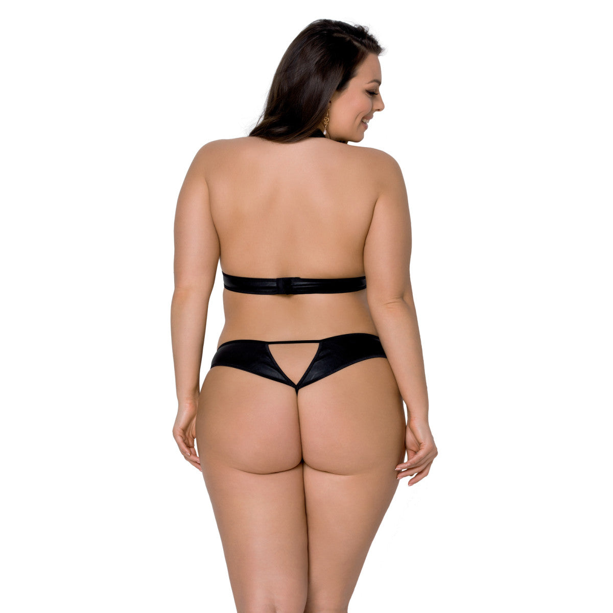 PS Malwia Size Plus 2pcs set with open bra black