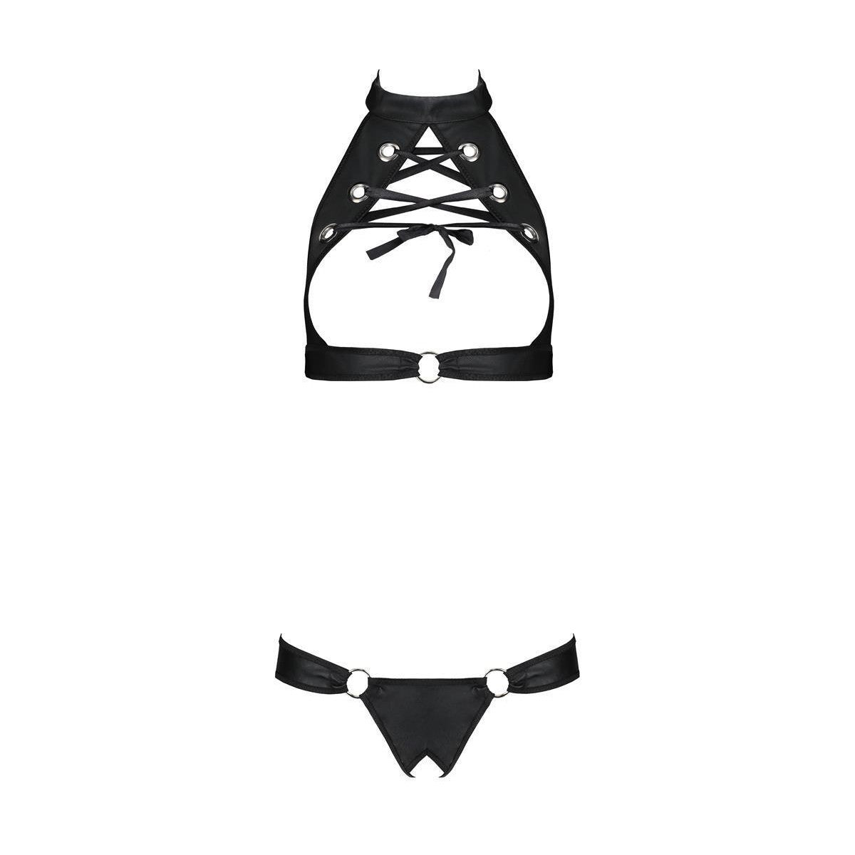 PS Malwia Size Plus 2pcs set with open bra black