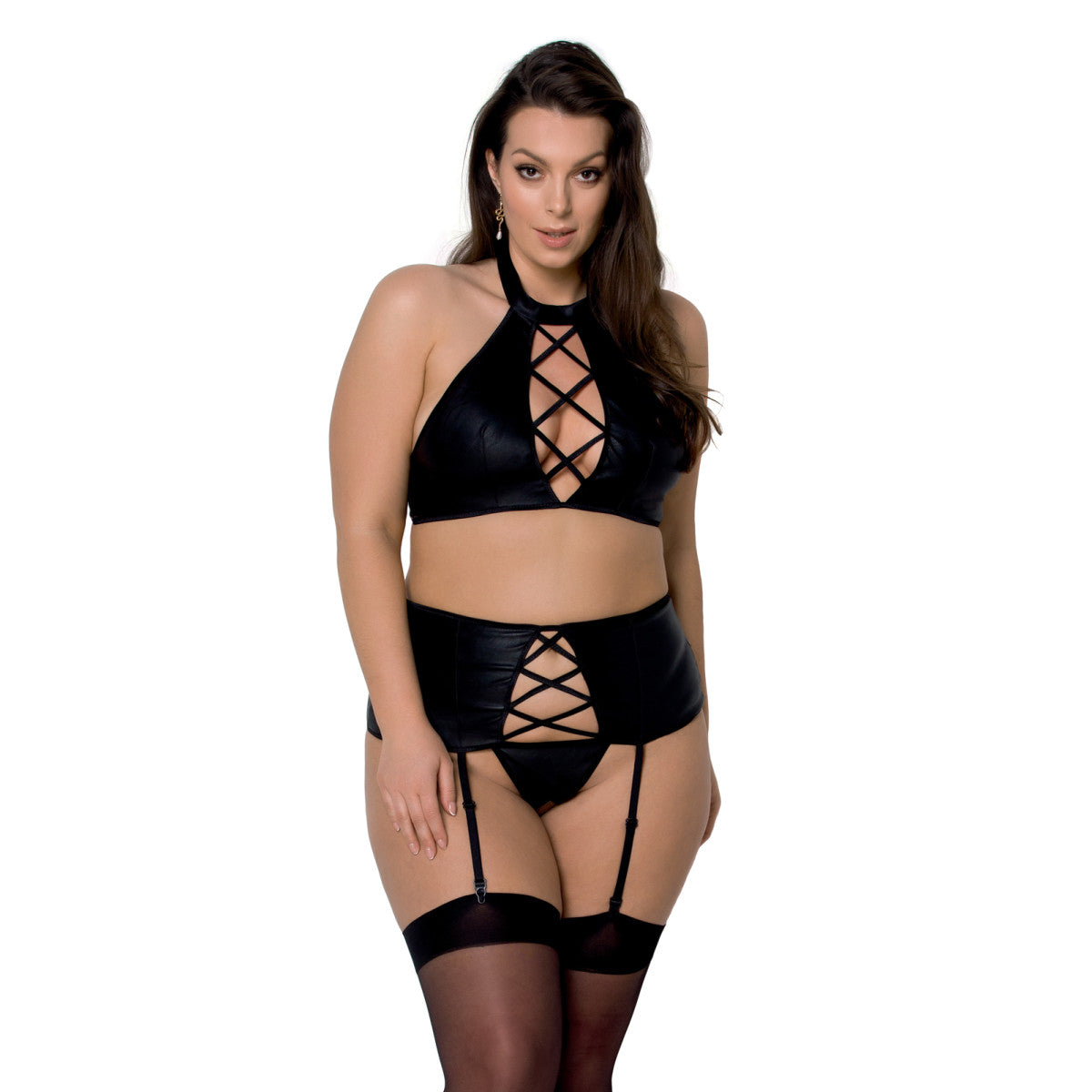 Nancy lingerieset 3-delig – zwart van Dare2Live – zwart