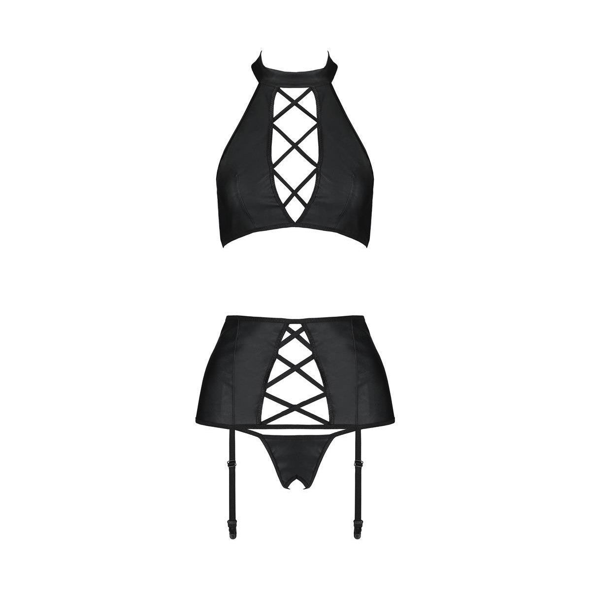 Nancy lingerieset 3-delig – zwart van Dare2Live – zwart