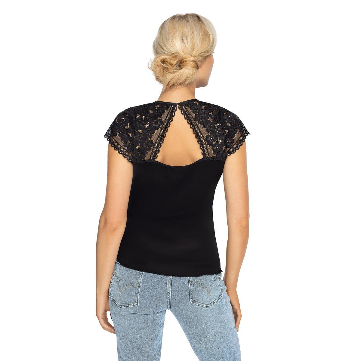 Gizela babydoll – zwart