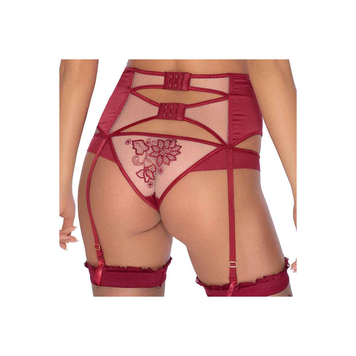RZ Mehendi garter belt claret