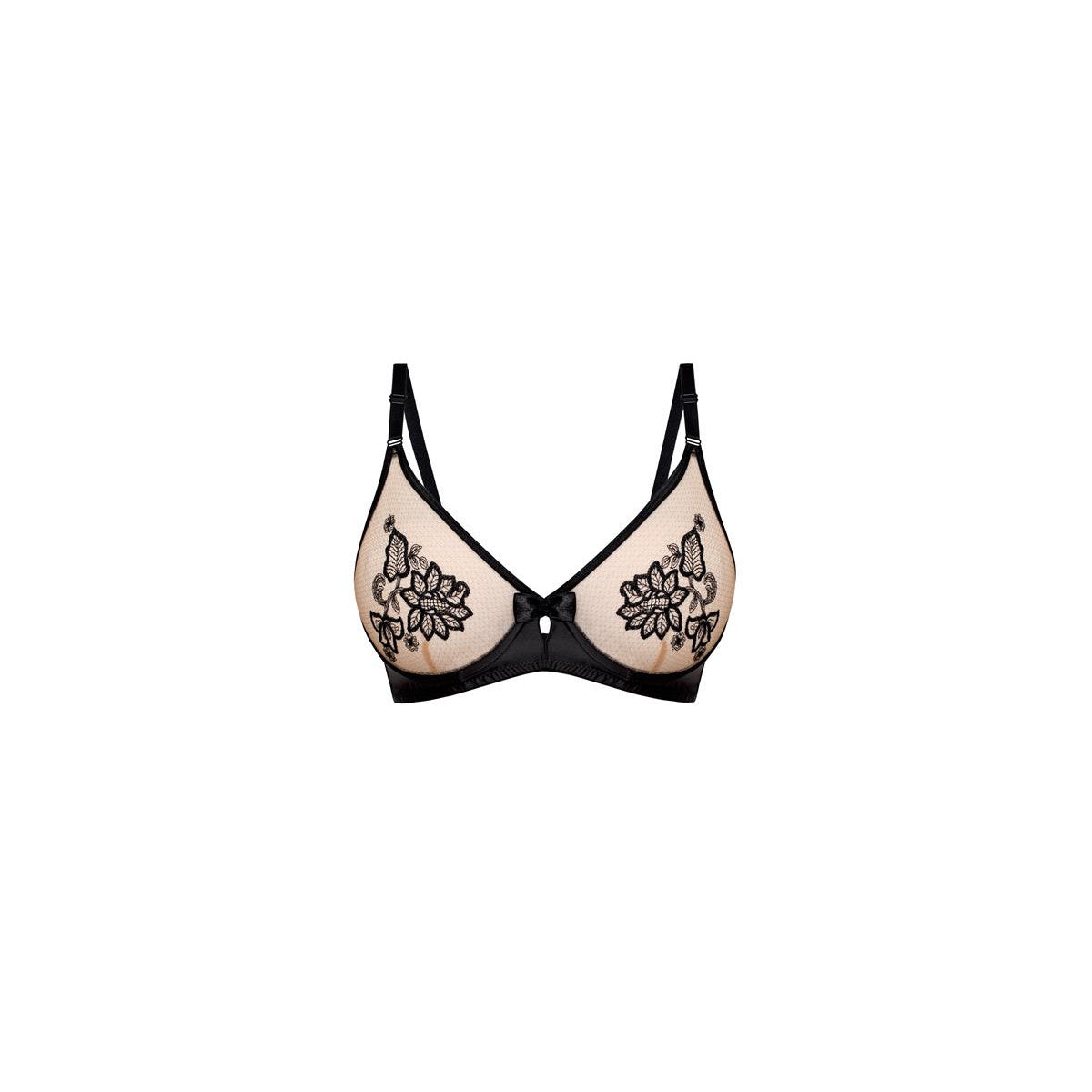 Mehendi bustier met beugels – zwart