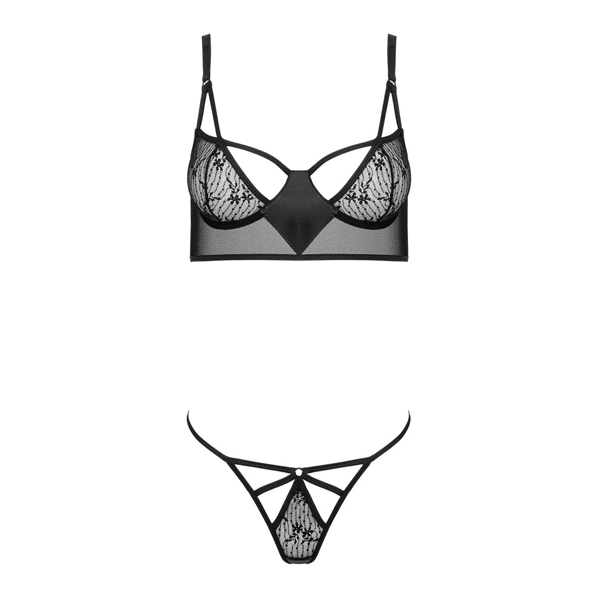 Astrima bh-set met beugels – zwart – detail 4