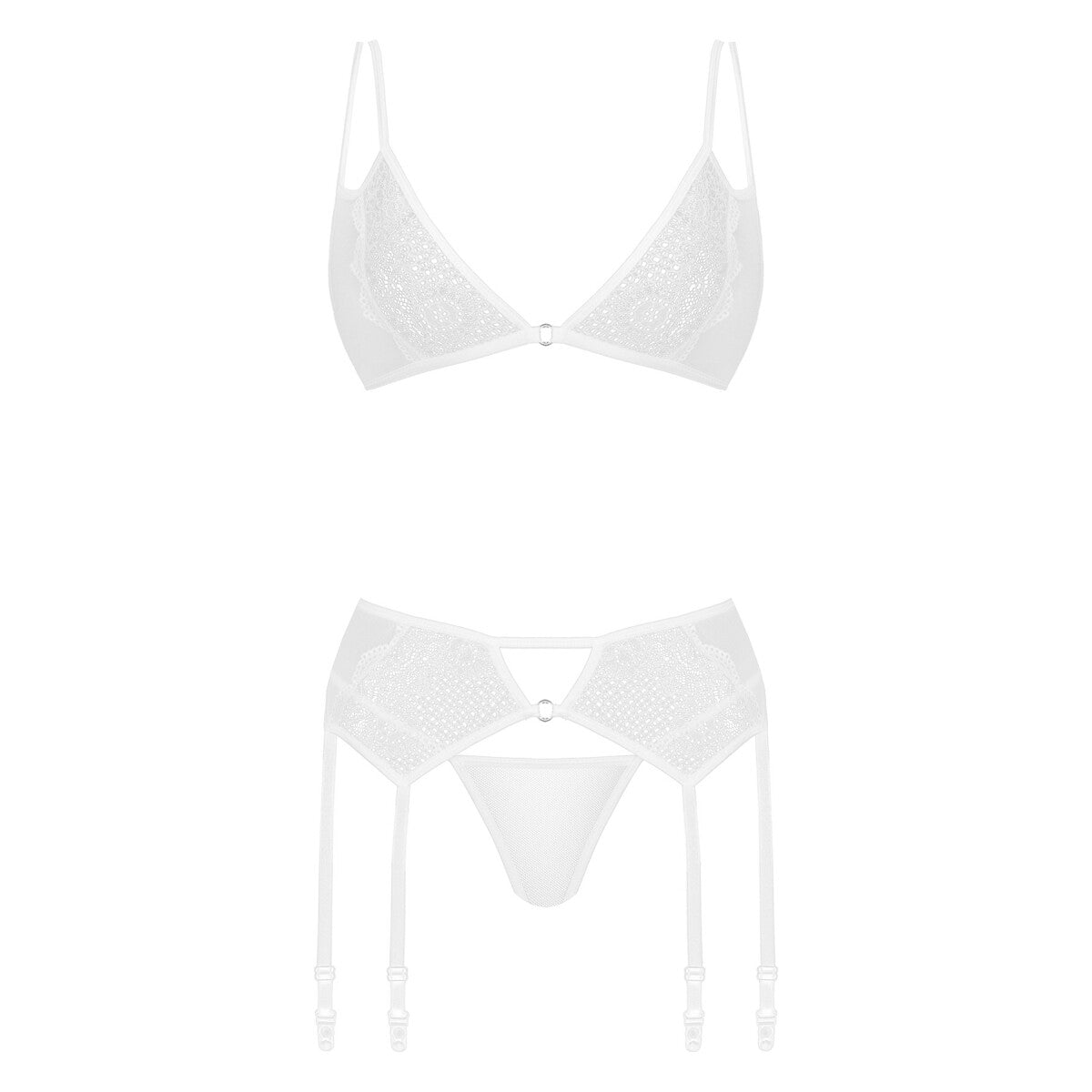 Ingina plus size lingerie 3-delig – wit
