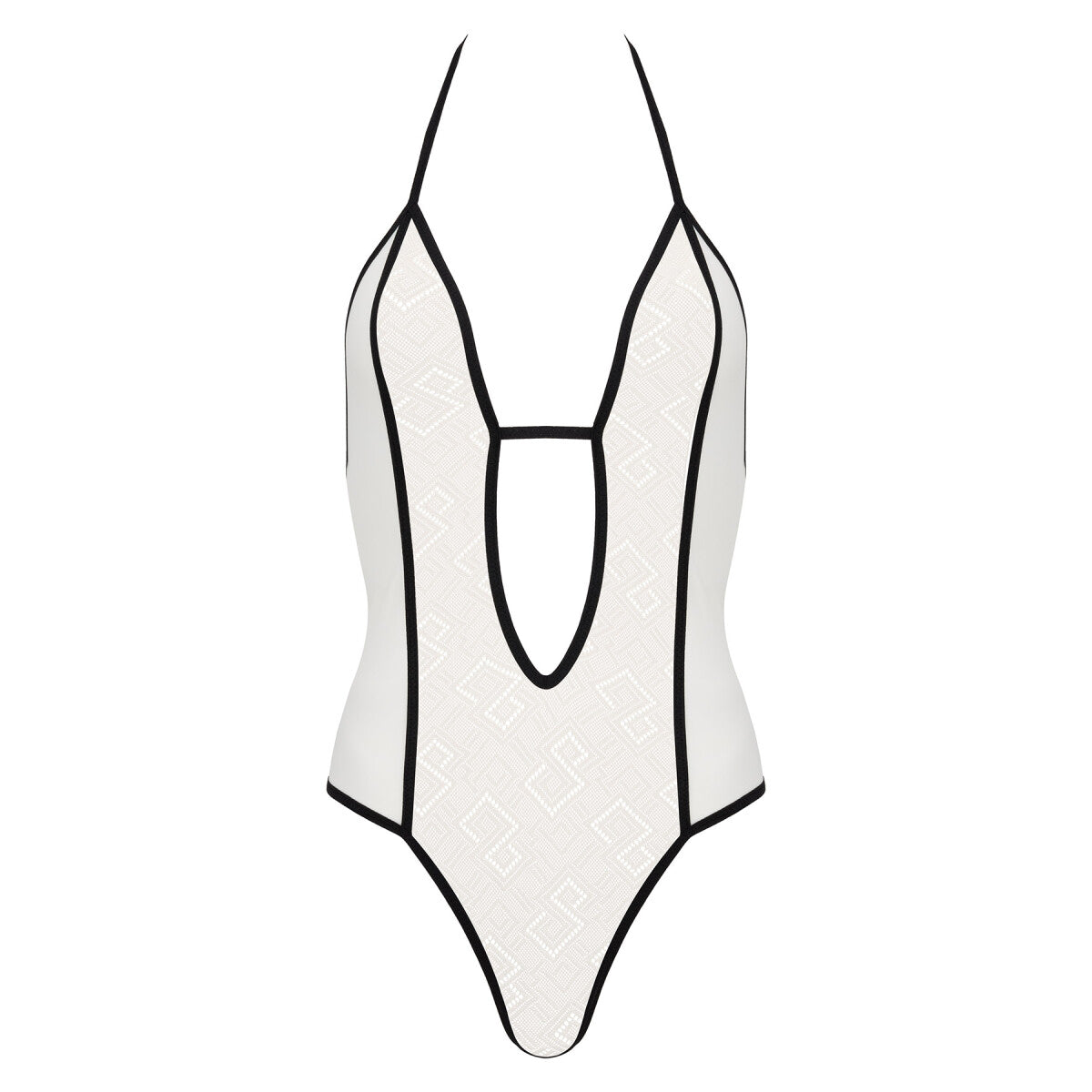Mayennie kanten body – ecru-zwart – detail 4