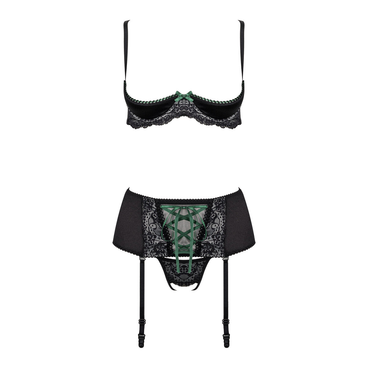 Mistra lingerieset – zwart-zilver-grijs